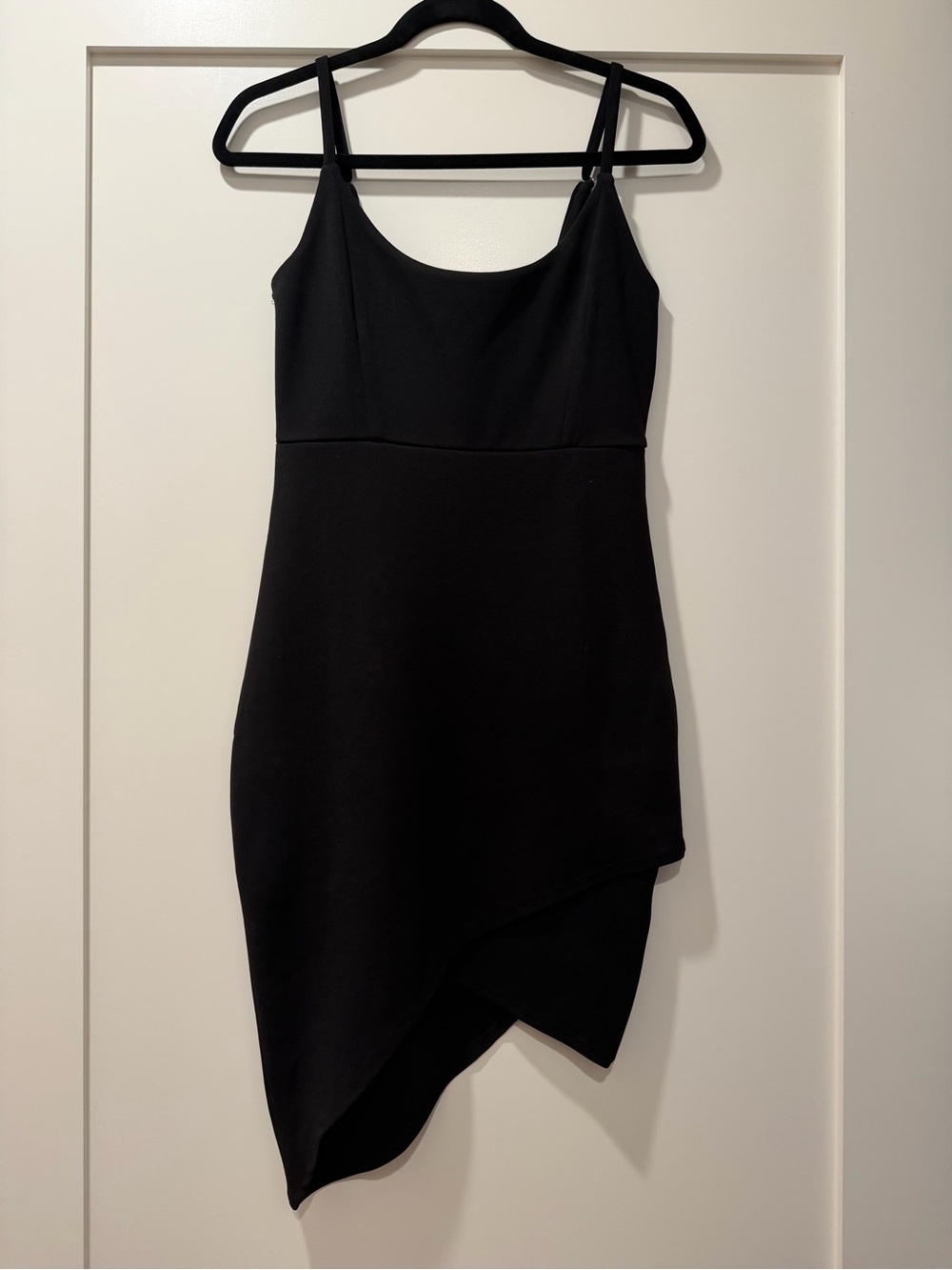 Guess Black Asymmetrical Slip Dress